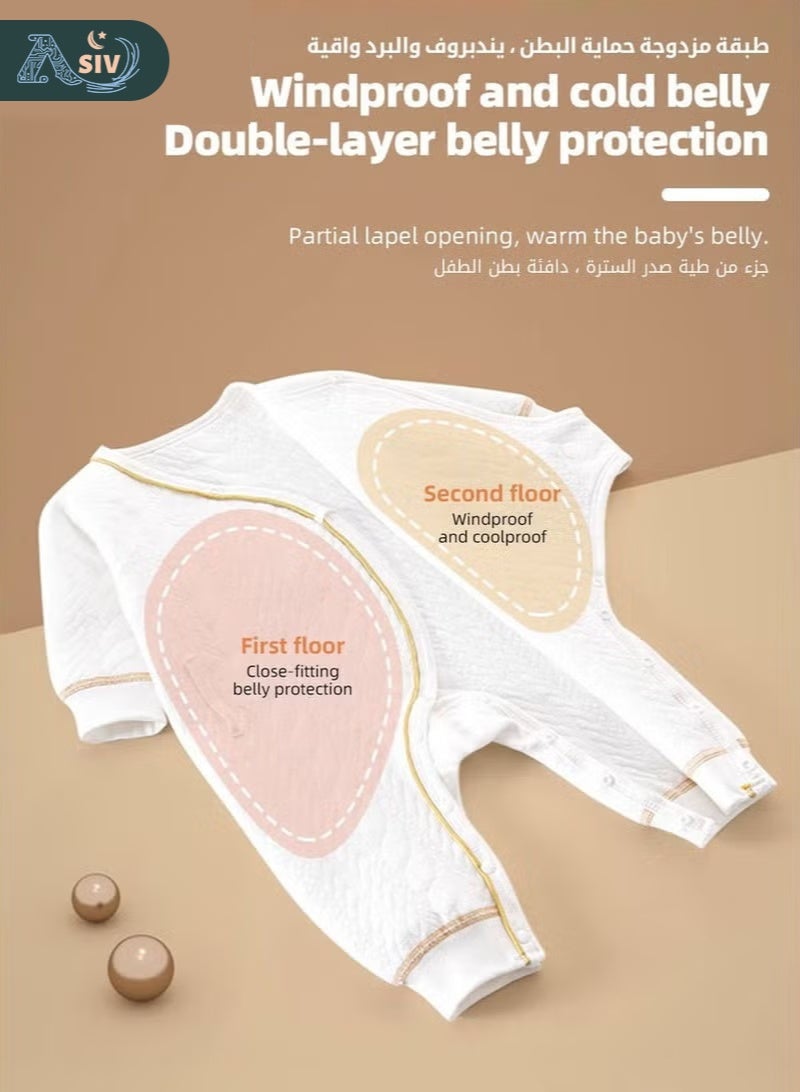 أسيف طقم هدايا للأطفال حديثي الولادة 18 قطعة طقم هدايا للأطفال حديثي الولادة للأولاد والبنات، ملابس وإكسسوارات أساسية للرضع مع بطانية، 100% قطن فاخر، مناسب لفصول الربيع والصيف والخريف والشتاء - Image 3